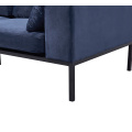 Factory Price Dark Blue Velvet Couches Fabric Upholstery Modern Sofa Furniture For Living Room